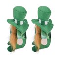 thumbnail image 4 of Muñeca de gnomos, bonito sombrero verde hecho a mano, decoración del día de San Patricio sin rostro para habitación, sofá y mesa (muñeca de mujer), 2 uds., 4 of 5