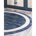 thumbnail image 6 of Unique Loom Del Mar Collection Area Rug - Maria (6' 1" Round Navy Blue/Ivory), 6 of 10