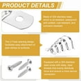 thumbnail image 3 of Uxcell 24Pcs 40mm(1-9/16")304 Stainless Steel Rigid Pipe Strap, Two Hole Strap U Bracket Heavy Duty Pipe Conduit Clamp with Self-Tapping Screws for Hose Wire Installation, Silver, 3 of 7