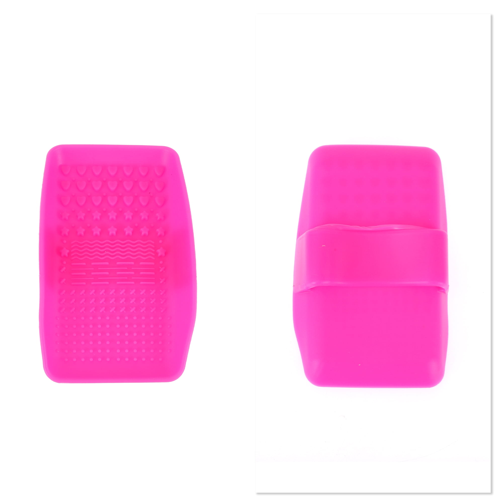 Unique Bargains 1Pc Square Makeup Sponge Brush Cleaner for Quickly Cleaning Rose Red