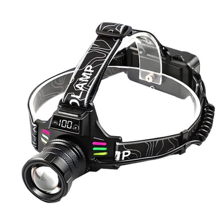 LED Headlamp Rechargeable,Smart Sensor and Hands, Free Control, Fast - Charging, IPX4 Waterproof Rating, 90° Adjustable Lamp Head