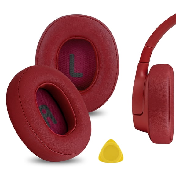 Geekria QuickFit Replacement Ear Pads Compatible with JBL Tune 700BT/ 750BTNC/ 710BT/ 720BT/ 760NC/ 770NC Wireless Over-Ear Headphones, Ear Cushions (Red)