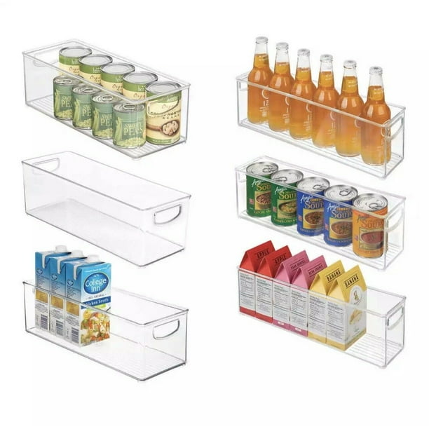 iDesign Linus Deep Storage Bins 6Piece Set, Clear NEW