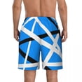thumbnail image 5 of Shorts de Plage Imprimés Été Bleu et Blanc Hawaii Short de Course Confortable Personnalisé DIY, 5 of 5