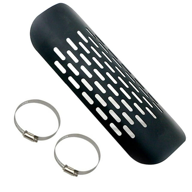 Exhaust Heat Shield Iron Motorcycle Exhaust Pipe Cover Strong Guard Motorbike Exhaust Muffler Heat Insulation Protector for Riding Exhaust Pipe Motorcycle