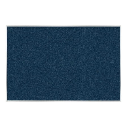 Ghent Vinyl Bulletin Board - Satin Aluminum Frame - 4ft H x 7ft  4"W - Navy