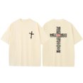 thumbnail image 4 of Ankishi Christian T Shirts for Men Crew Neck Cross Trendy Cotton T Shirts Summer Casual Clothes for Travel Commuting, 4 of 7