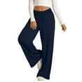 thumbnail image 5 of HCNTES Womens Wide Leg sweatpants women Elastic High Waisted Sweat Pants 2024 Baggy Trousers with Pockets（Navy,XL), 5 of 8