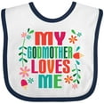 thumbnail image 3 of Inktastic My Godmother Loves Me Girls Girls Baby Bib, 3 of 4