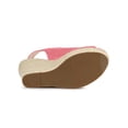 thumbnail image 5 of BLISSFUL STEP Women's Espadrilles Platform Heel Wedges Sandals Watermelon Red 9, 5 of 8
