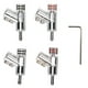 thumbnail image 1 of Conector Banana Apilable De Bloqueo, Conectores Banana De Bloqueo Profesionales Chapados En Rodio 4 Piezas Para Receptor AV, 1 of 8