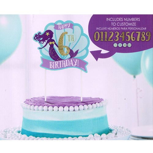 Mermaid �Mermaid Wishes� Customizable Cake Decoration (1ct