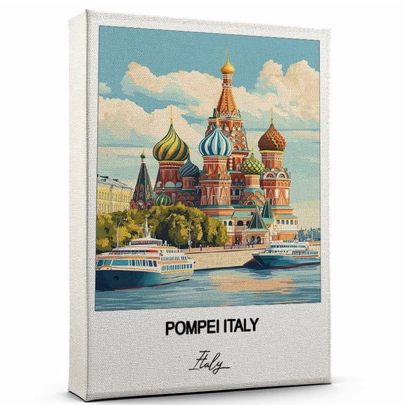 Pompei Italy Travel Canvas Art – Stunning Travel Wall Print Italy Canvas Inspired Artwork to Elevate Your Living Room or Office – Ready to Hang