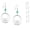 silver, aqua glass, variant on Color Choices Round Beaded Hoop .925 Sterling Silver Earrings - Copper