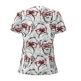 thumbnail image 4 of Naloa Monkey Print T-Shirts Short Sleeve V Neck Tees for Women Fashion Tops Trendy Lightweight Soft Casual Summer Outfits Clothes, 4 of 5