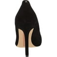 thumbnail image 3 of Sam Edelman Harriett Black Suede Pointed Toe Slip On Stiletto Heel Fashion Pumps (Black Suede, 5), 3 of 6