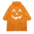 thumbnail image 2 of Krdevn Kids Pumpkin Face Onesie Pajamas, Thick Hooded Halloween Loungewear for Boys Girls Autumn Winter,9-11 Years, 2 of 6