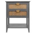 thumbnail image 3 of UBesGoo Night Stands for Bedroom with 2 Drawer, Bedside End Tables with Storage Shelf,Gray, 3 of 15