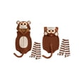 thumbnail image 2 of RUINIXCW Newborn Baby Boy Girl Halloween Monkey Costume Kids Infant Fall Winter Cosplay Outfit Warm Sleeveless Hooded Zipper Romper Stockings Set, 2 of 10