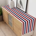 thumbnail image 4 of Nautical Anchor Table Runner - 70 Inch Long, Kitchen Dining Table Runner Dresser Scarves, Red Navy Blue White Stripe Geometric Farmhouse Decor for Coffee Tables Wedding Party Banquet, 4 of 8