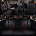 thumbnail image 2 of 5 Seat Covers for 96% Jeep Models,Leather Car Seat Cushions,Waterproof Seat Covers for Cars with Airbag,Interior Accessories(Standard,Black/Coffee), 2 of 6