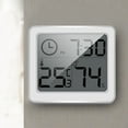 thumbnail image 1 of UPGRATOR Room Thermometers for Temperature Measurement with Clock for Office Workers White 1Set, 1 of 8