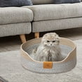 thumbnail image 2 of Cesta tejida con cuerda para cama de gato, rascador para gato, resistente a rasguños, resistente al desgaste, nido Universal para gatito, cama para , Gris 40cm, 2 of 8