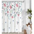 thumbnail image 5 of Watercolor Floral Shower Curtain Pink Hydrangea Waterproof Washable Polyester Fabric Bathroom Shower Curtains with 12 Hooks for Bathroom 72x72 Inches, 5 of 5