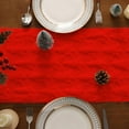 thumbnail image 5 of TETOU Christmas Tree Jacquard Table Runner 13x72 Inch Soft Plush Faux Fur Table Decoration for Christmas Home Party - Red, 5 of 6