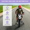 thumbnail image 5 of Costway 12V Licensed Aprilia Kids Ride On Motorcycle Electric Dirt Bike with Light & Music, 5 of 10