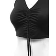 thumbnail image 4 of Women's Sexy Casual Adjustable Ruched Stretchy Slim Fit Jersey Crop Top, 4 of 5