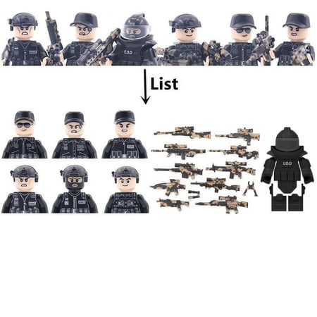 QPAZ Children's Building Block Set - Ghost Camouflage Special Forces Figures, Action Military Toy Collection
