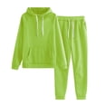 thumbnail image 3 of haxmnou womens sweatsuits tracksuit two piece outfits casual solid color jogging sweat suits matching jogger pants set Mint Green L, 3 of 7