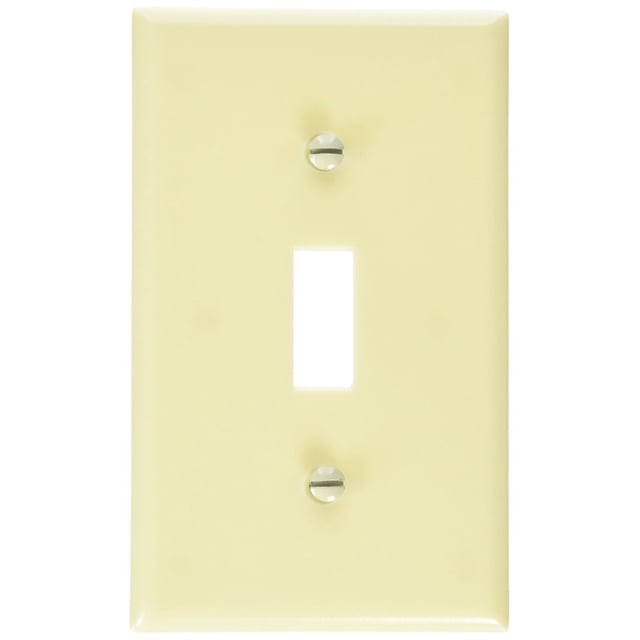 Placas de pared Leviton 1 Gang Switch, color marfil, paquete de 10
