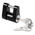 thumbnail image 1 of Riwesomey Candado duro para remolque, candado pequeño y práctico para conector, candado de repuesto para acoplador Protector antirrobo portátil Accesorios para vehículos recreativos Negro Riwesomey VI018368-01B, 1 of 6