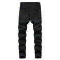 thumbnail image 3 of Mens Jeans Ripped Mens Casual Cotton Straight Ripped Hole Trousers Jeans Pants, 3 of 9