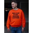 thumbnail image 2 of Scary Teacher Costume Sweatshirt Men -Smartprints Designs, Male 5X-Large, 2 of 4