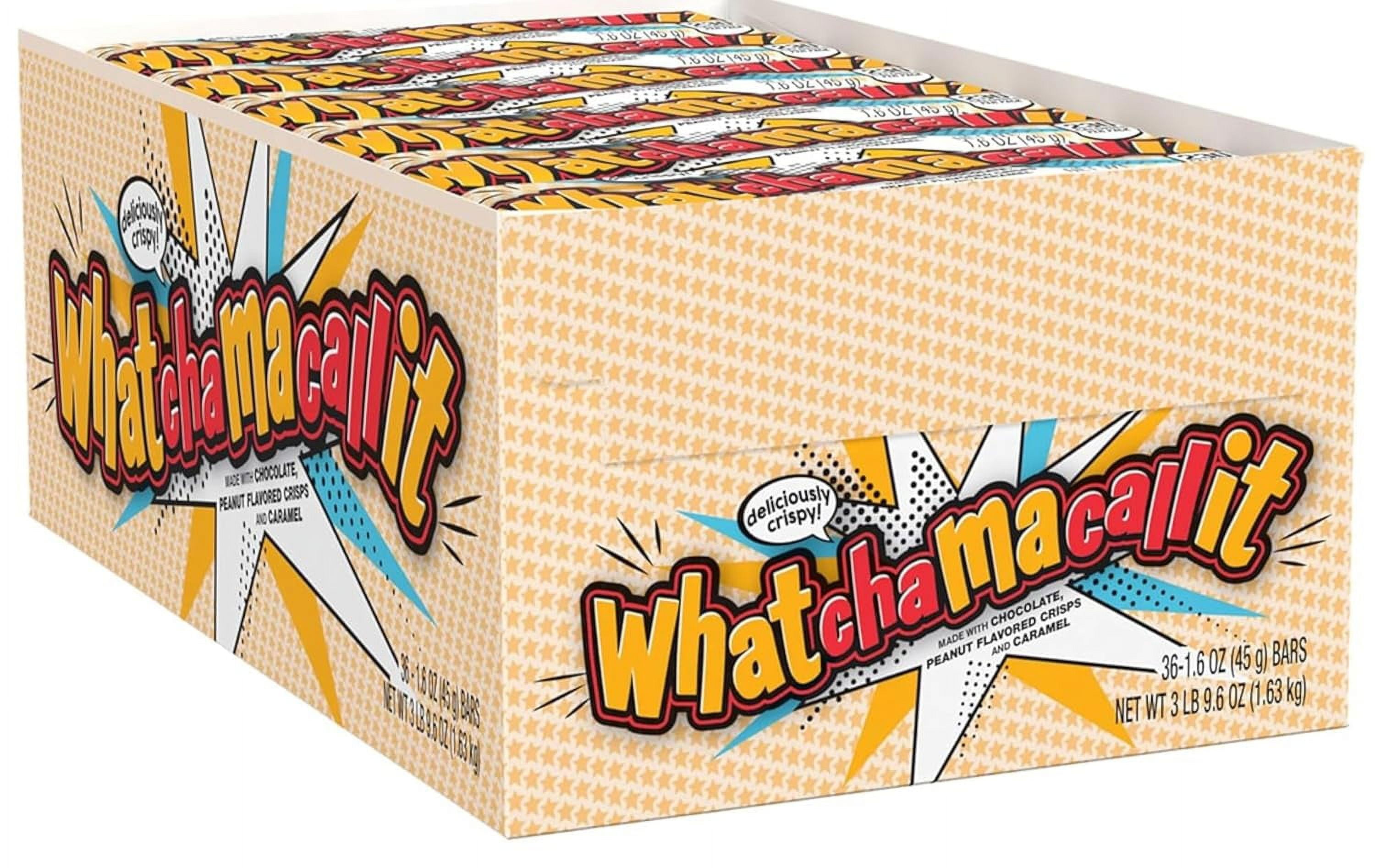 WHATCHAMACALLIT Chocolate Caramel Crisps Candy Bars, 1.6 oz (12 Count)