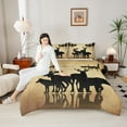 thumbnail image 4 of Homewish Western Deer Elk Queen Comforter Set, Woodland Wildlife Animal Bedding Sets, Teens Kids Adult Men Reversible Bedding Comforter Set, Super Cozy Room Decor, 3 Pieces, 4 of 8