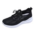 thumbnail image 2 of AUDeals Women's Y2K Chunky Sneakers, Mesh Athletic Shoes with Orthopedic Comfort for Gym and Walking (Black, 6.5), 2 of 9