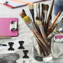 GOOHOCHY Acrylic Paint Accessories Paint Pouring Funnel Cup Black Plastic 3Pcs