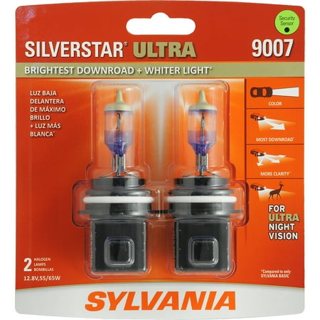 SYLVANIA 9007 SilverStar ULTRA Halogen Headlight Bulb, Pack of