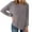 #Gray, variant on George Women's Crew Neck Long Sleeve Shirts,Waffle Knit Loose Tops,2025 Casual Comfy Fall Basic Tees,Gray,Size XL
