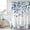 Navy Blue, variant on Black Leaves Shower Curtain, Waterproof Shower Curtains for Bathroom, Summer Botanical Washable Fabric Bathtub Curtain Set Bath Decor with 12 Hooks 72"x78"
