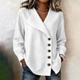 thumbnail image 2 of Womens Long Sleeve Cardigan Open Front V Neck Button Down Business Casual Blouse Top, 2 of 7