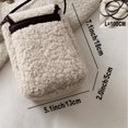 thumbnail image 6 of LinYooLi Women's Sherpa Cellphone Crossbody Purse, Teddy Fleece Small Shoulder Bag, Winter Trendy Phone Wallet, 6 of 9