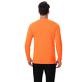 thumbnail image 5 of Zfeel Long Sleeve Shirt for Men, High-Performance Dry Fit Tee, 100% Polyester, Lightweight Moisture-Wicking, Neon Orange, M, 5 of 5