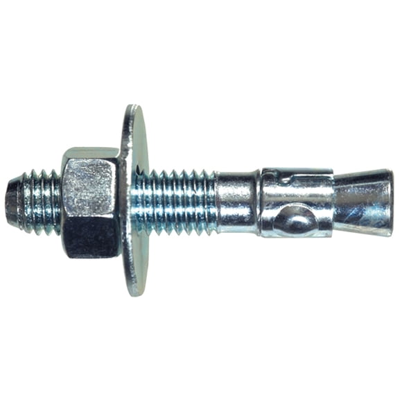Wedge Anchor Hillman, acero y zinc, 1/4 pulgadas x 4,4 cm, paquete de 50 unidades