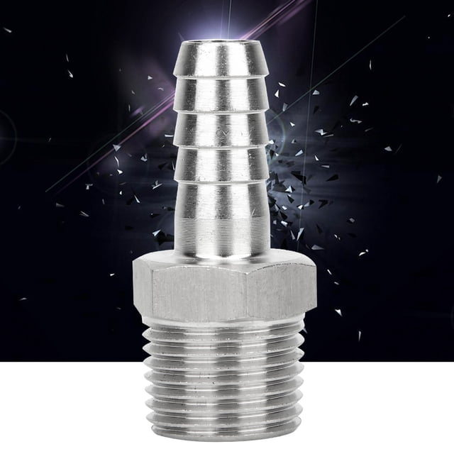 Quick Coupling Connector, BSPT Male Thread Connector Barb Joint Fast Connection 1 or 2in 8mm 10mm 12mm for Pneumatic Equipment, Conveying Compressed Air, Made of 304 Stainless