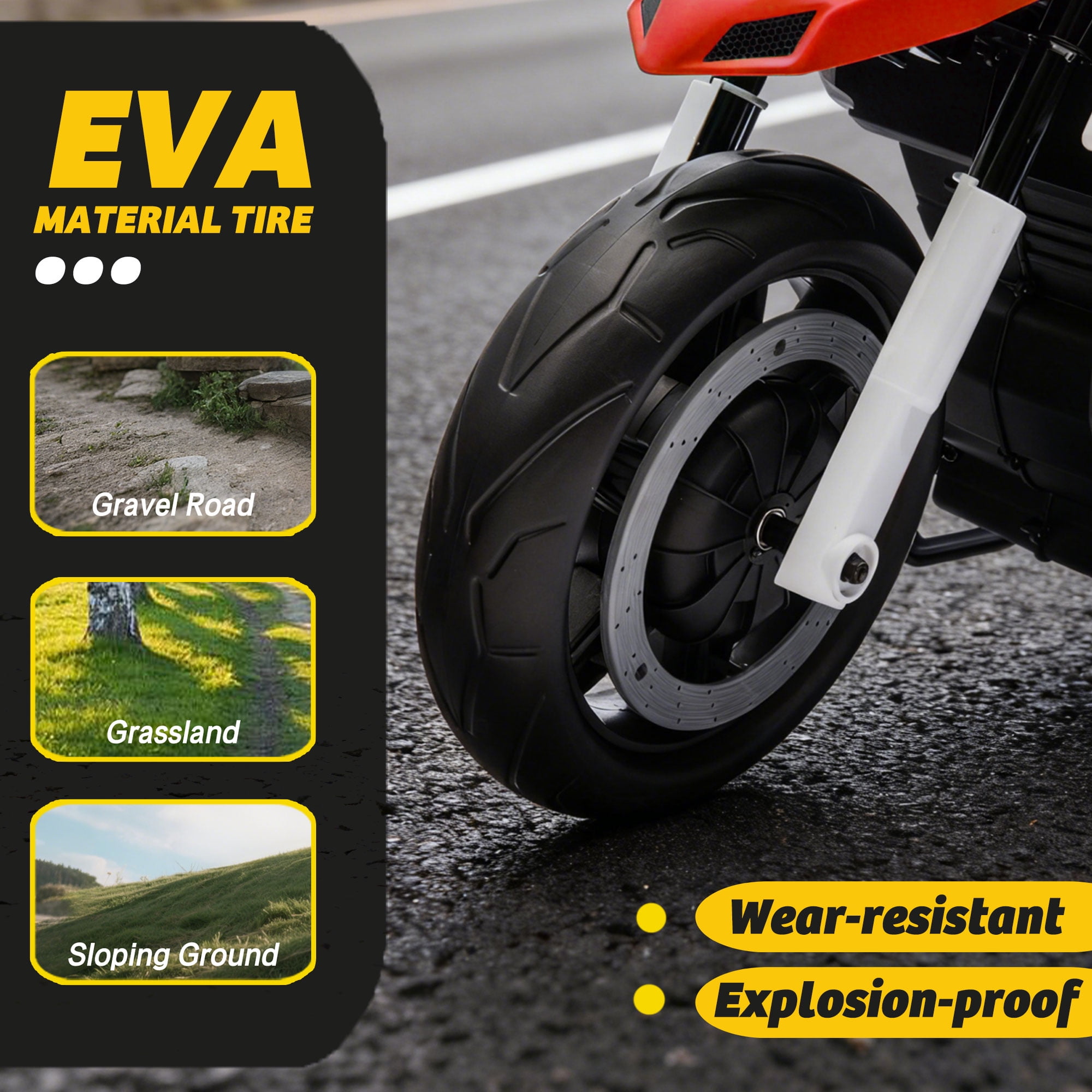 Xuanlur 24V 9AH Electric Motorbike, 9 mph & 110lb Max, 200W Ride on Motorcycle for Big Kids w/EVA Tires, LED Lights & Power Display, 2 Speed, Bluetooth, Music, Electric Motorcycle for Ages 6+, Red